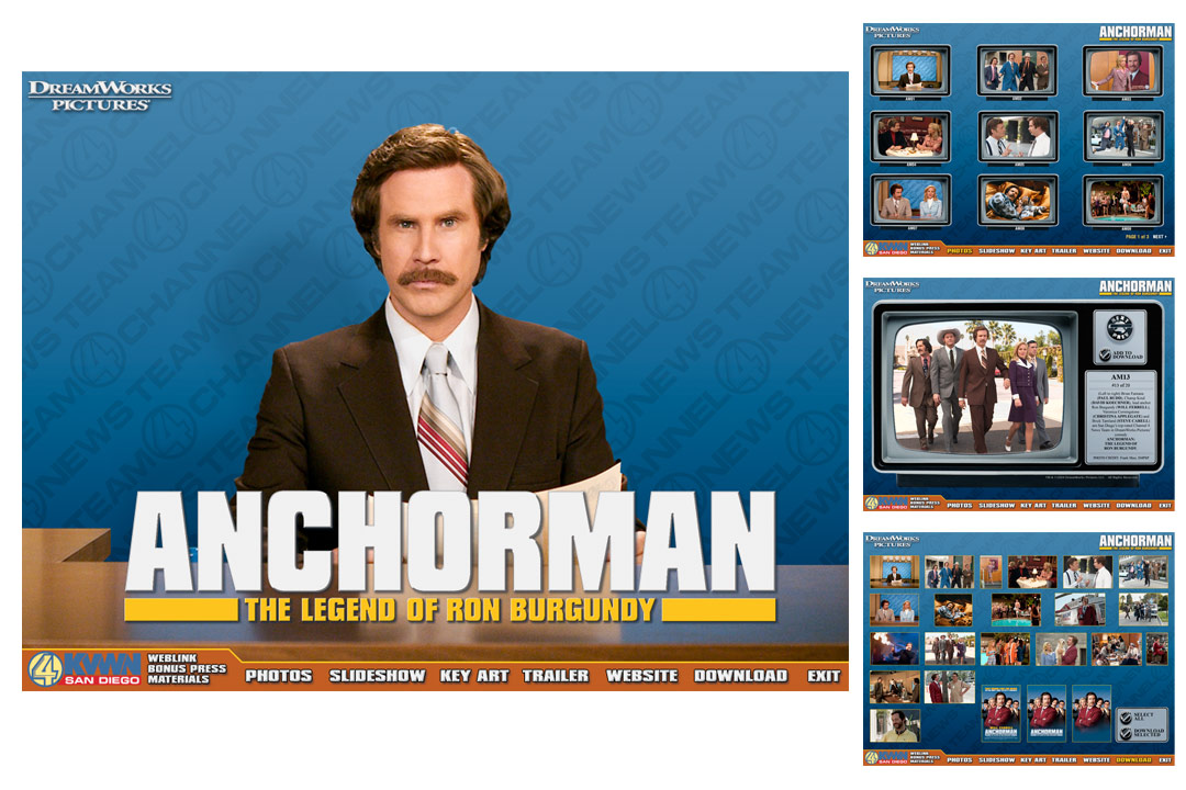 Anchorman Interactive Press Kit