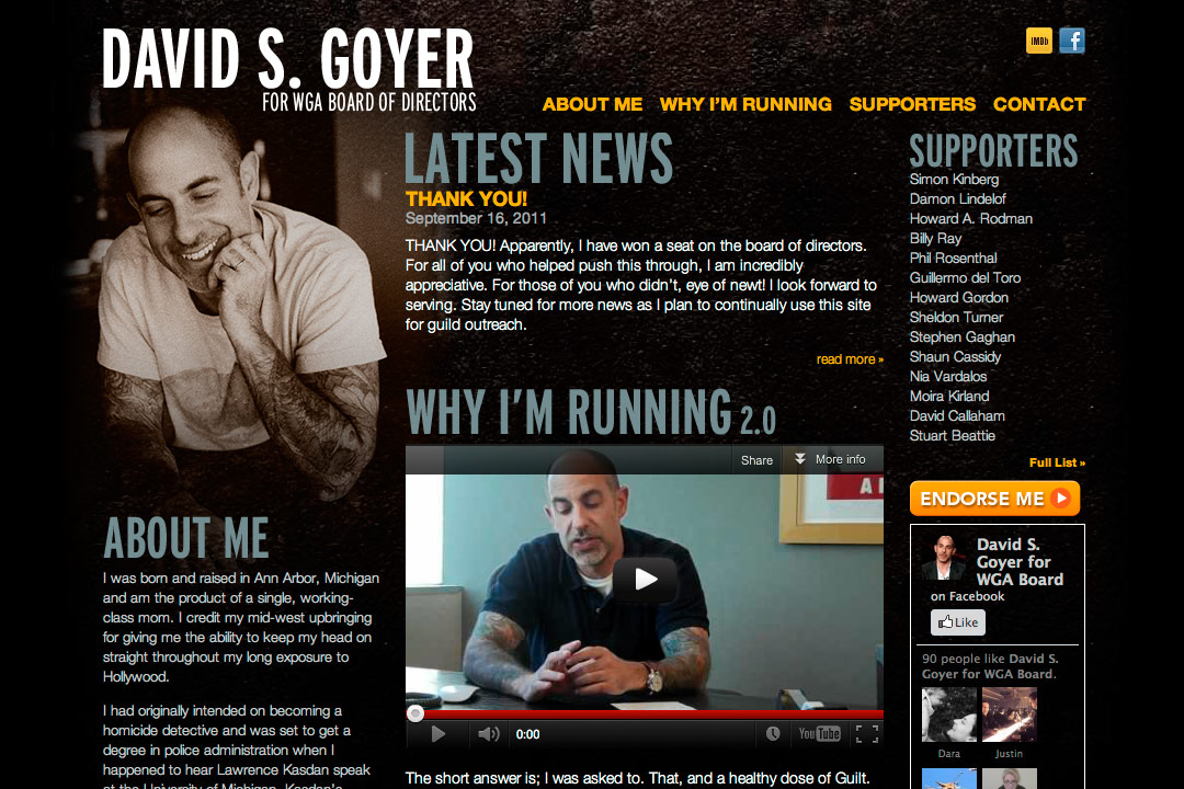 David Goyer website